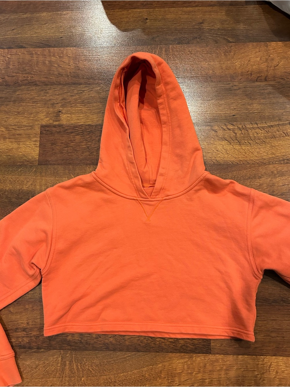 Lululemon Sweatshirt Womens 8 Orange All Yours Cropped Hoodie Causal Comfort Top